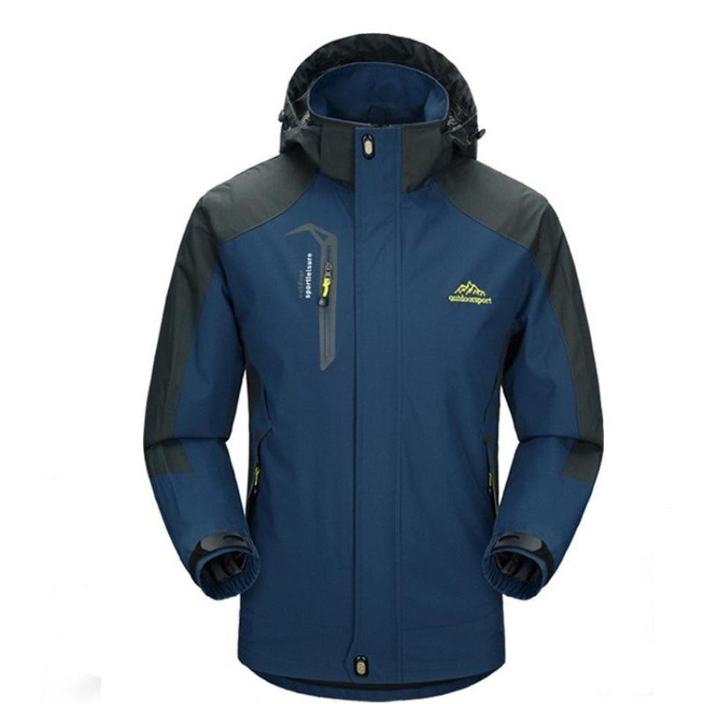 Veste zippée homme – Coupe régulière – Imperméable coupe-vent – Capuche – Poches zippées