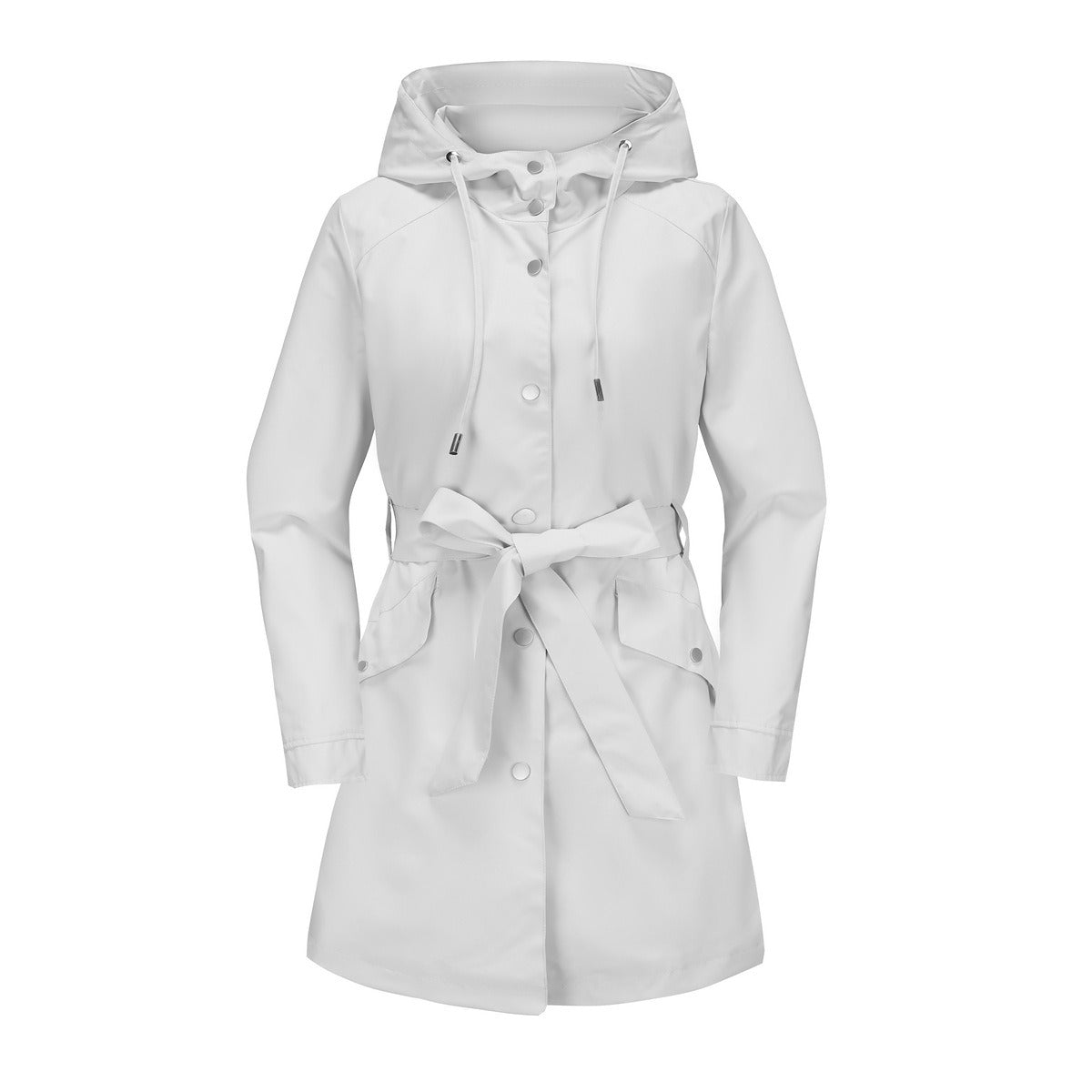 Veste coupe-vent femme – Déperlante – Ceinture ajustable – Capuche à cordon – Coupe décontractée