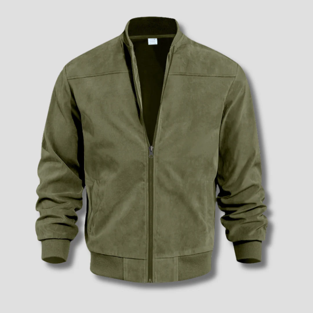 Veste bomber homme – Coupe régulière – Tissu léger – Fermeture zippée – Style minimaliste