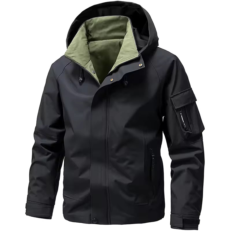 Veste softshell homme – Coupe regular – Capuche ajustable – Déperlante – Légère