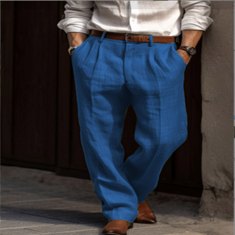 Pantalon en coton pour homme polyvalent, élégant et facile à porter