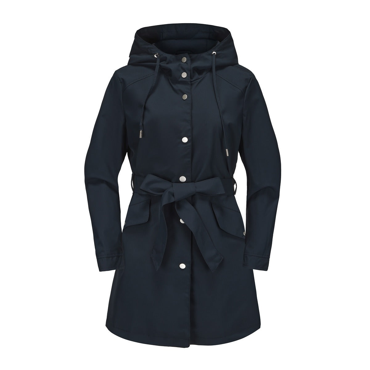 Veste coupe-vent femme – Déperlante – Ceinture ajustable – Capuche à cordon – Coupe décontractée