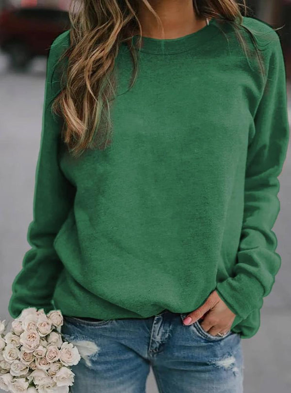 Pull femme – Maille douce – Coupe décontractée – Manches longues – Col rond classique