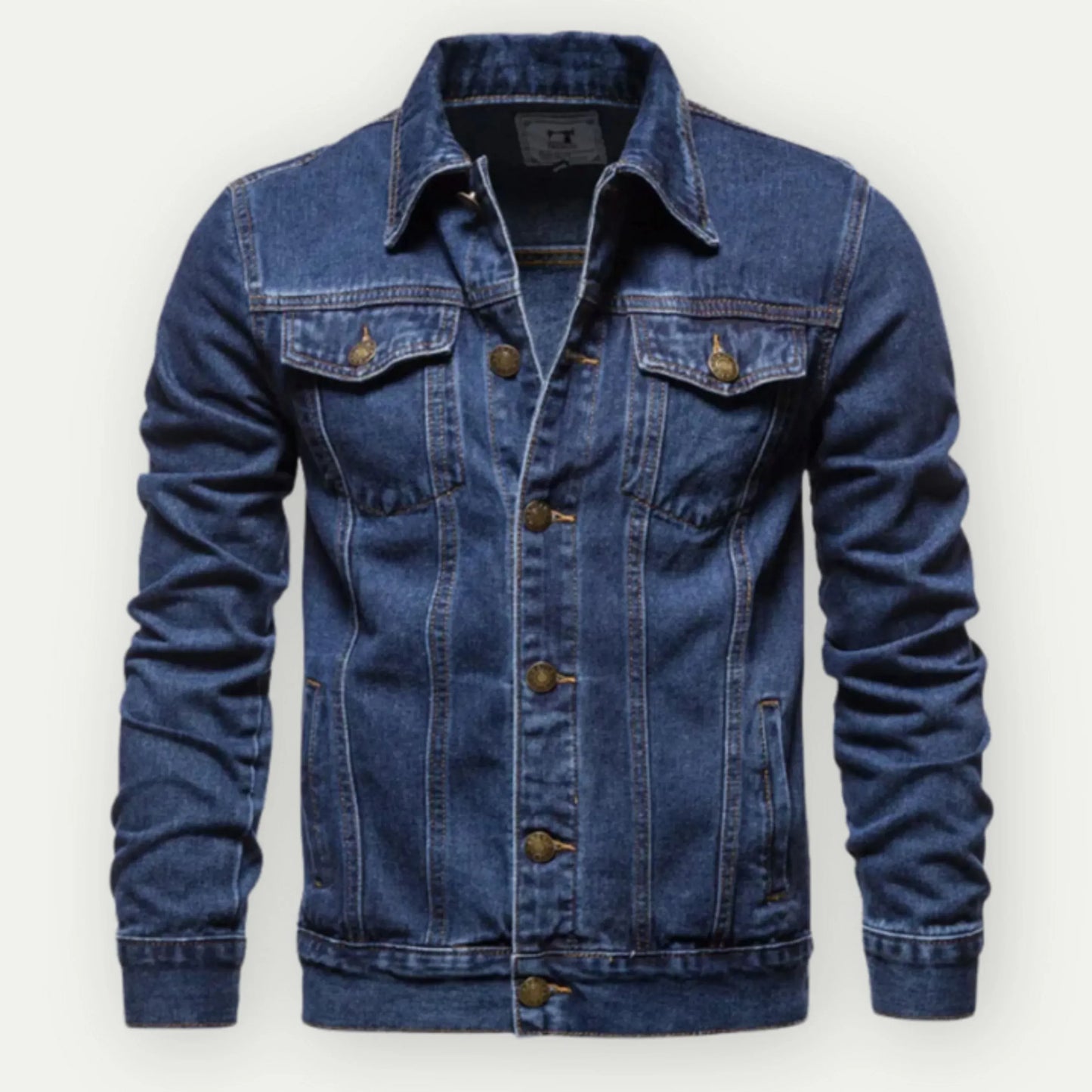 Veste trucker homme – Coupe ajustée – Denim respirant – Poches poitrine et côtés