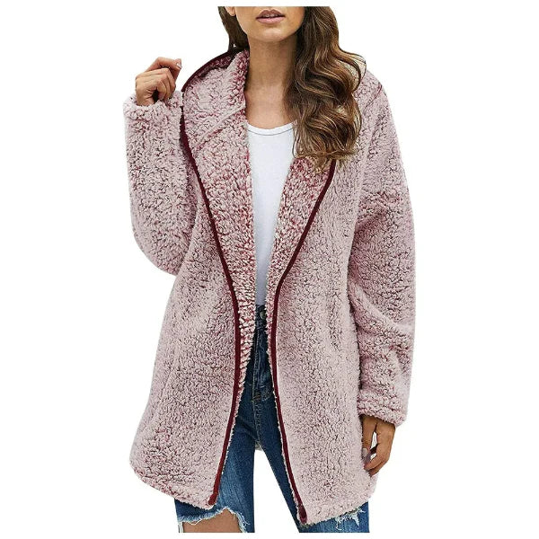 Sweat à capuche femme – Coupe oversize – Molleton doux – Manches longues confort