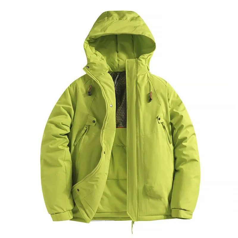 Homme Veste - Tissu Technique - Col Montant Avec Capuche - Coupe Décontractée