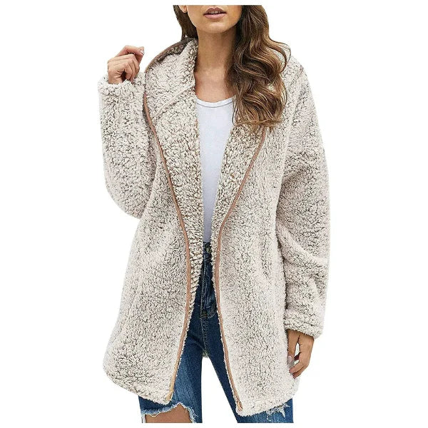 Sweat à capuche femme – Coupe oversize – Molleton doux – Manches longues confort