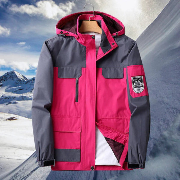 Veste imperméable homme – Coupe droite – Respirante – Capuche – Multi-poches
