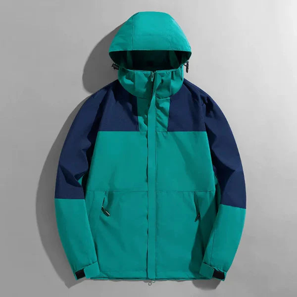 Veste homme outdoor – Coupe régulière – Imperméable – Capuche amovible – Coupe-vent