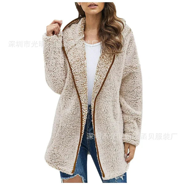 Sweat à capuche femme – Coupe oversize – Molleton doux – Manches longues confort