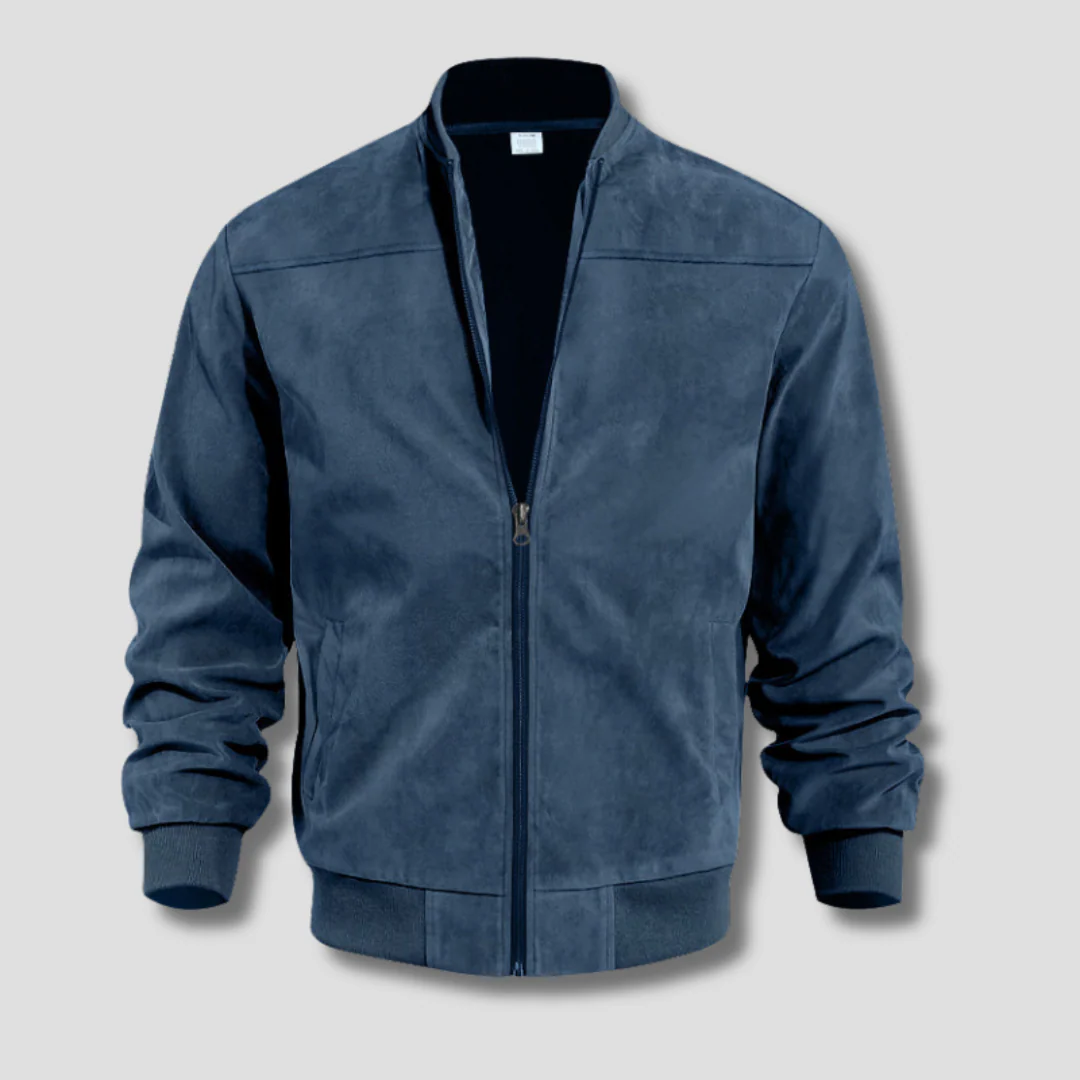 Veste bomber homme – Coupe régulière – Tissu léger – Fermeture zippée – Style minimaliste