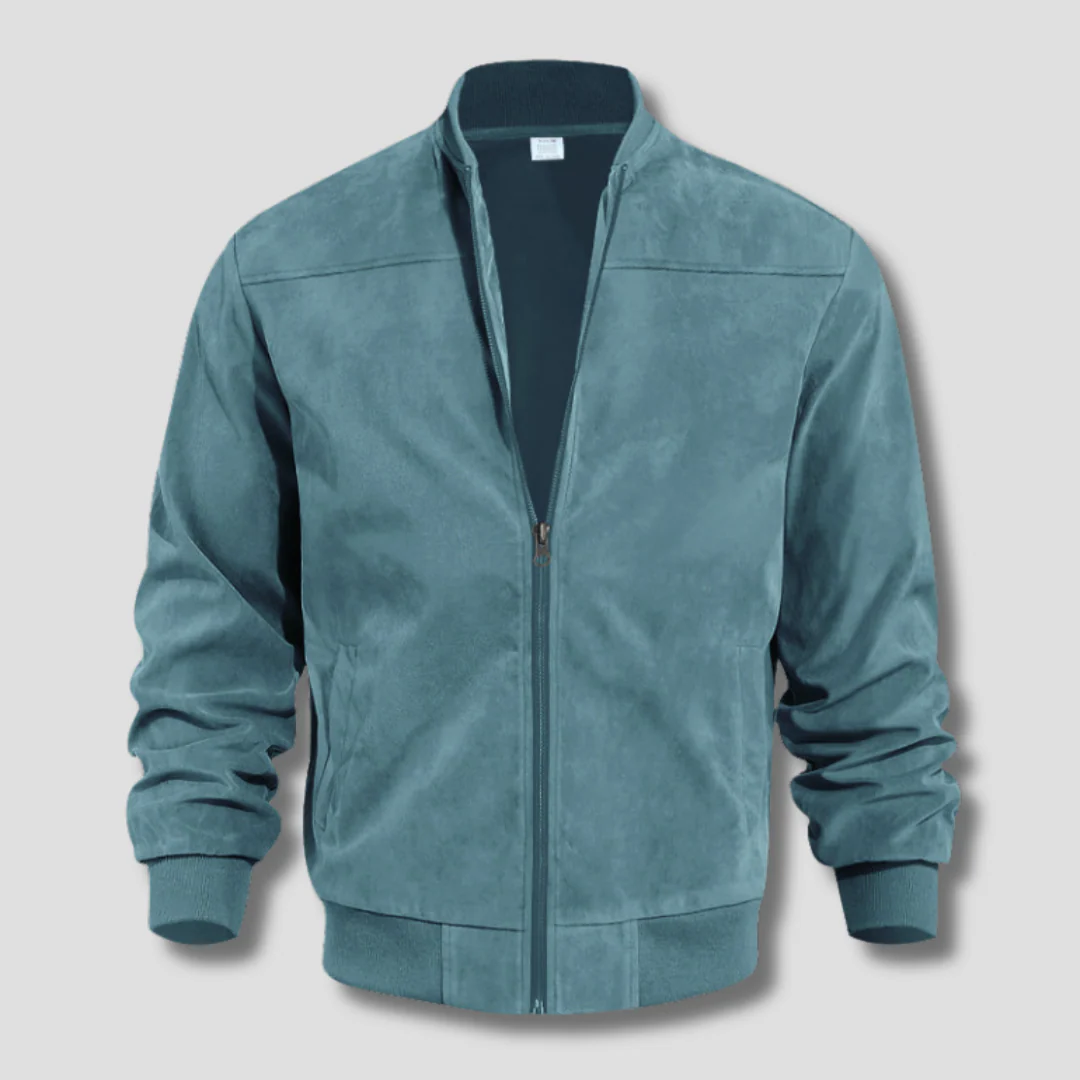 Veste bomber homme – Coupe régulière – Tissu léger – Fermeture zippée – Style minimaliste