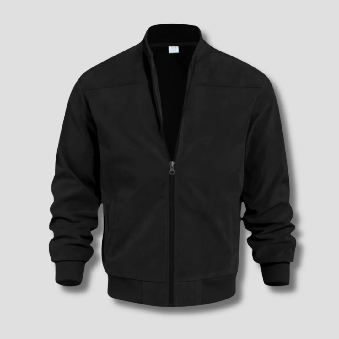 Veste bomber homme – Coupe régulière – Tissu léger – Fermeture zippée – Style minimaliste