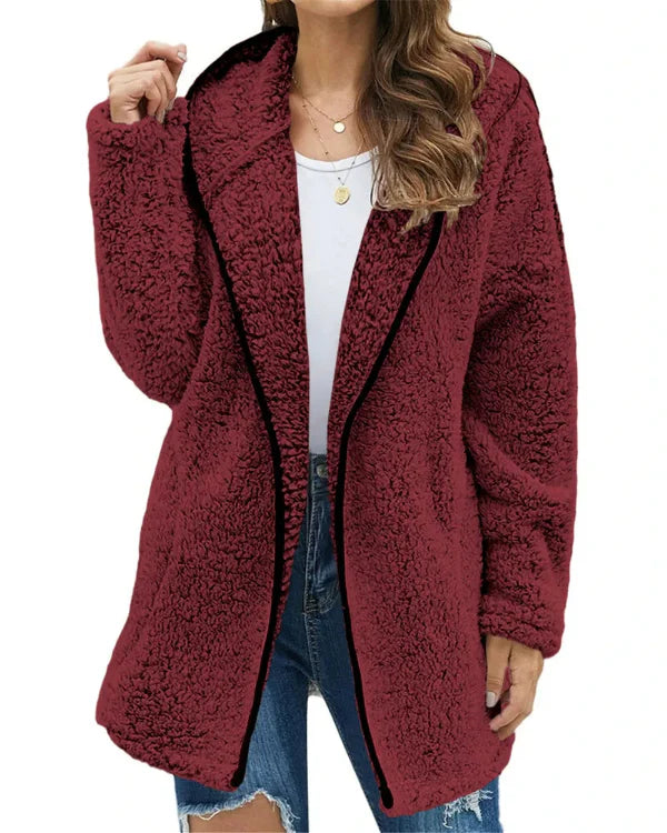 Sweat à capuche femme – Coupe oversize – Molleton doux – Manches longues confort