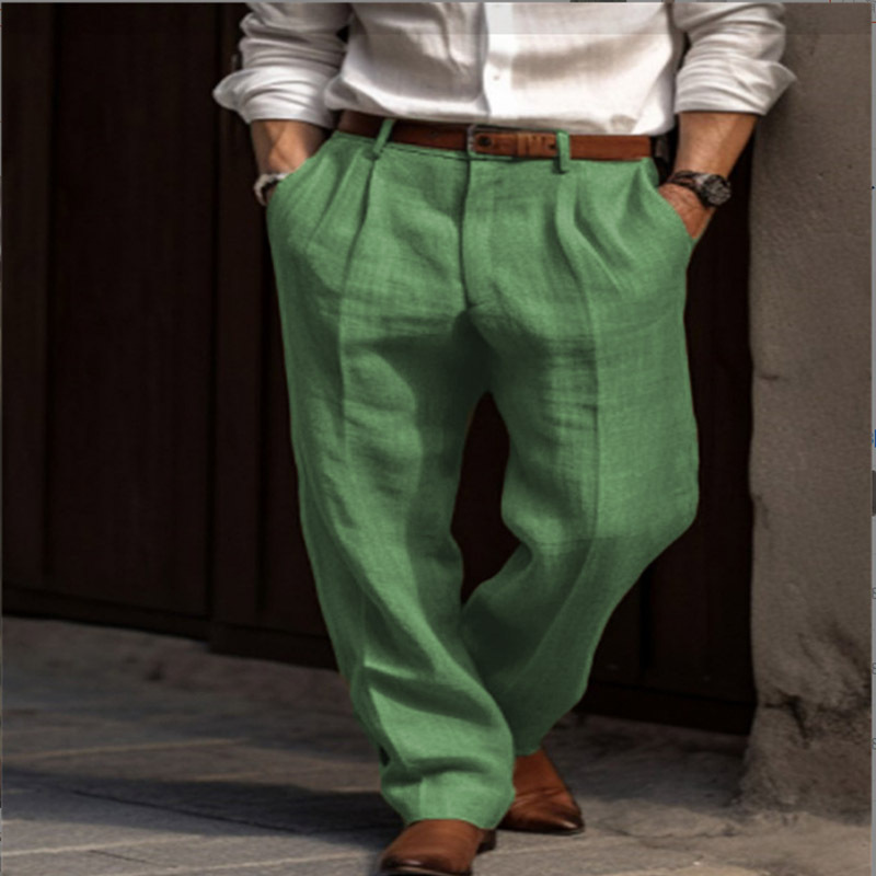Pantalon en coton pour homme polyvalent, élégant et facile à porter