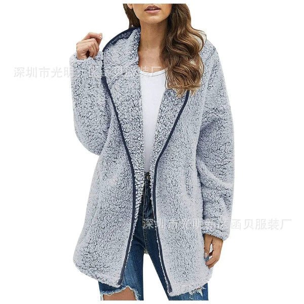 Sweat à capuche femme – Coupe oversize – Molleton doux – Manches longues confort