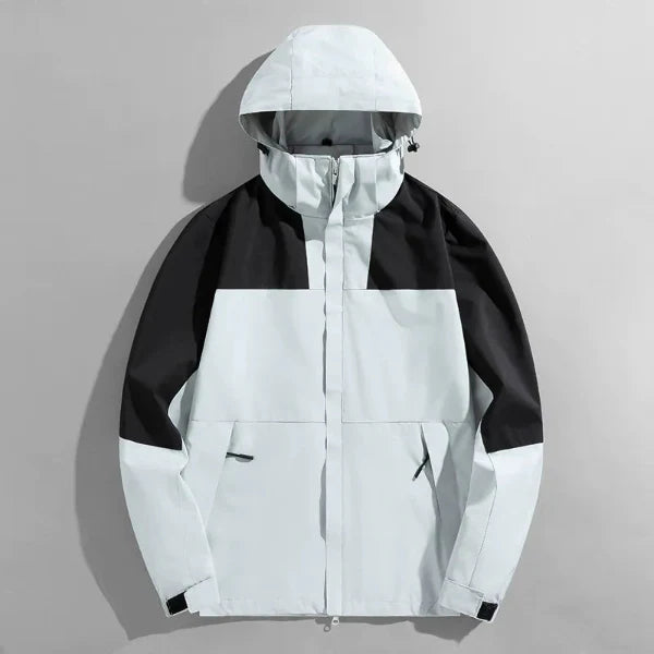 Veste homme outdoor – Coupe régulière – Imperméable – Capuche amovible – Coupe-vent