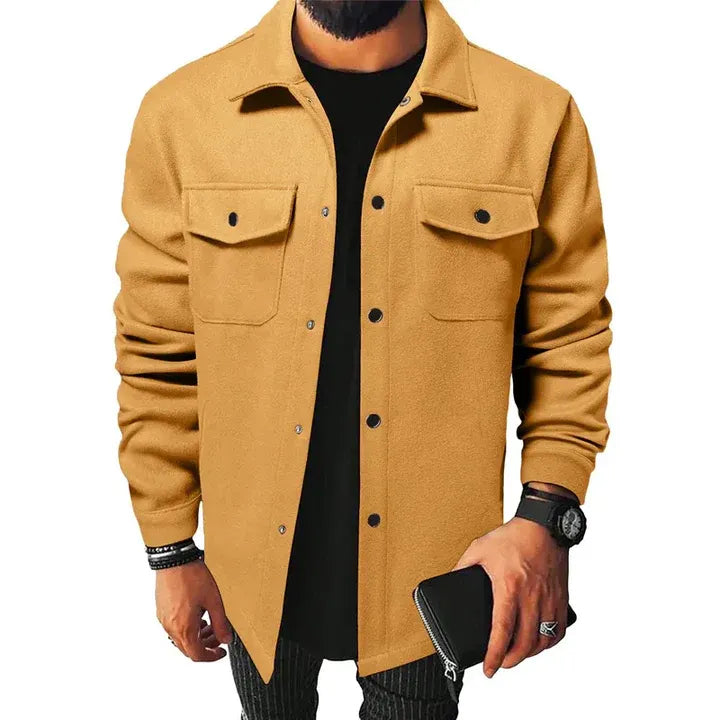 Veste homme – Coupe décontractée – Boutonnage frontal – Poches poitrine – Style casual