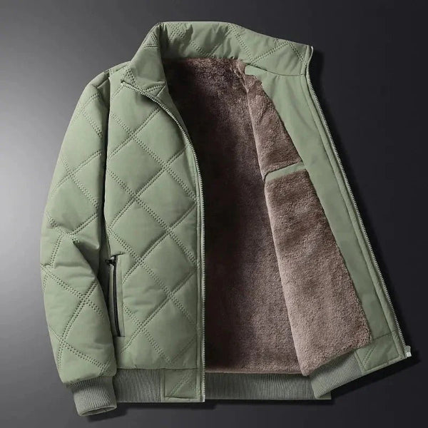 Veste matelassée homme – Coupe regular – Doublure polaire – Résistante au vent