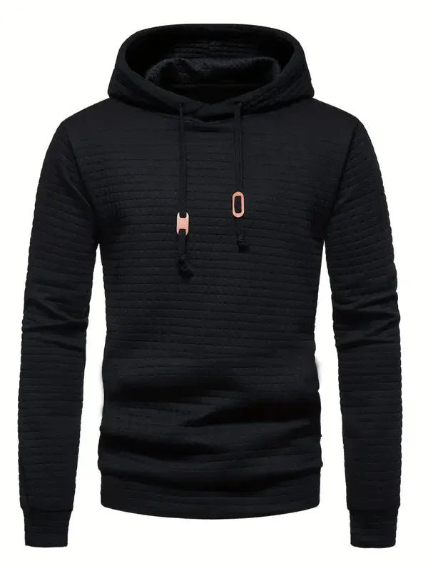 Sweat à capuche homme – Coupe régulière – Texture matelassée – Style décontracté
