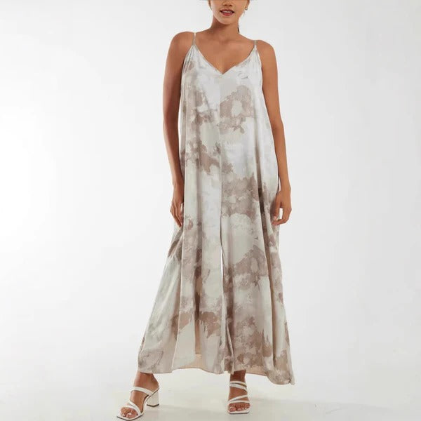 Robe longue femme – Coupe fluide – Bretelles réglables – Tissu léger respirant