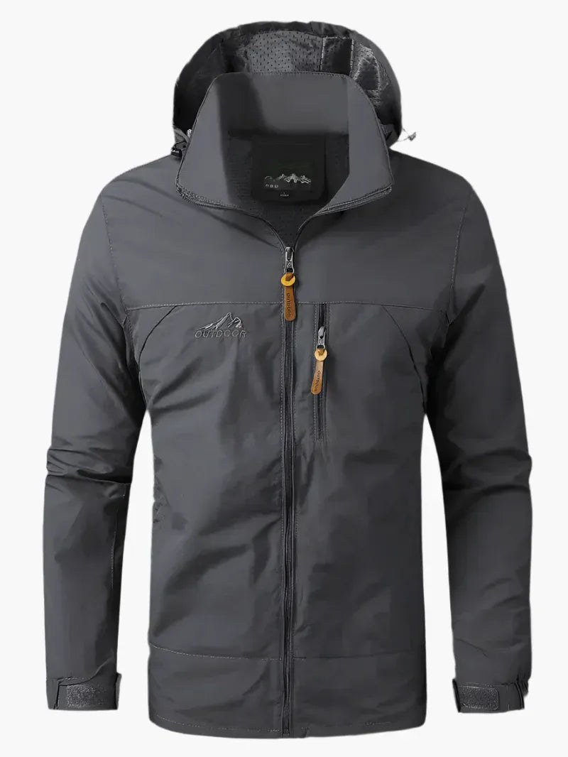 Veste de randonnée homme – Coupe régulière – Imperméable et coupe-vent – Capuche ajustable