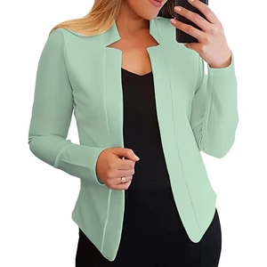 Blazer femme – Coupe slim – Tissu structuré – Manches longues – Design ouvert