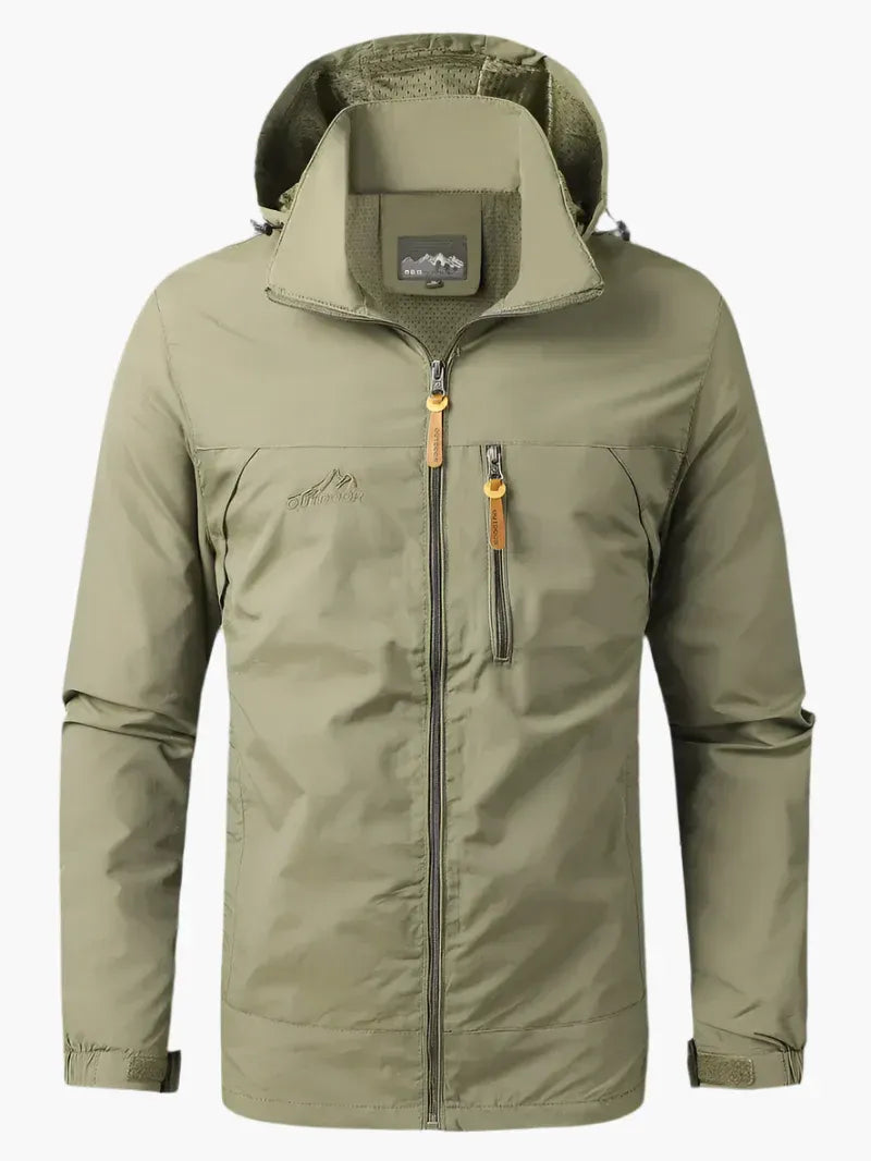 Veste de randonnée homme – Coupe régulière – Imperméable et coupe-vent – Capuche ajustable