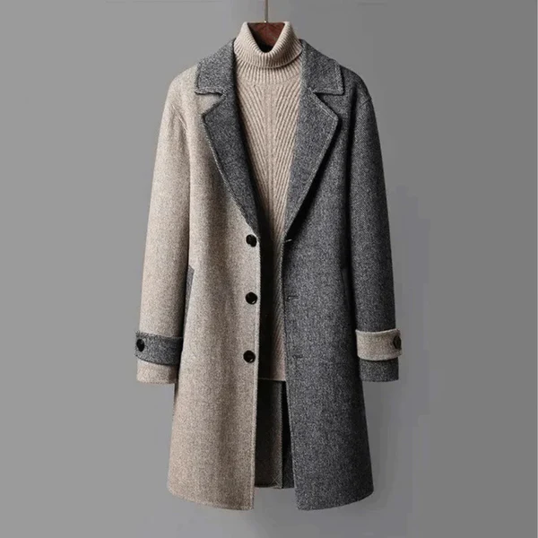 Manteau trench femme – Coupe ajustée – Longueur maxi – Boutonnage élégant – Col à revers