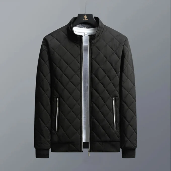 Veste matelassée homme – Coupe régulière – Col montant – Poignets côtelés zip