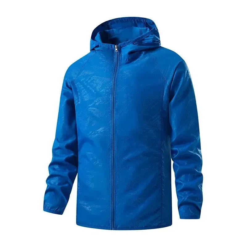 Homme Veste À Capuche - Tissu Tissé Léger - Coupe Décontractée - Manches Élastiquées