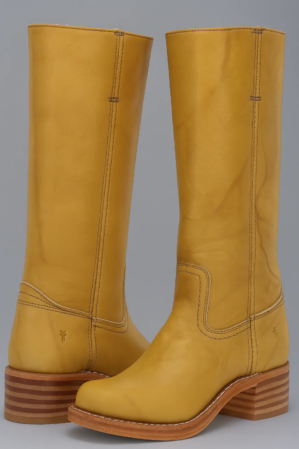 Bottes cavalières femme – Cuir lisse – Talon bloc – Coupe structurée mollet