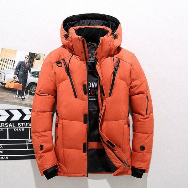 Veste homme – Coupe régulière – Matelassée imperméable – Capuche ajustable – Poches zippées