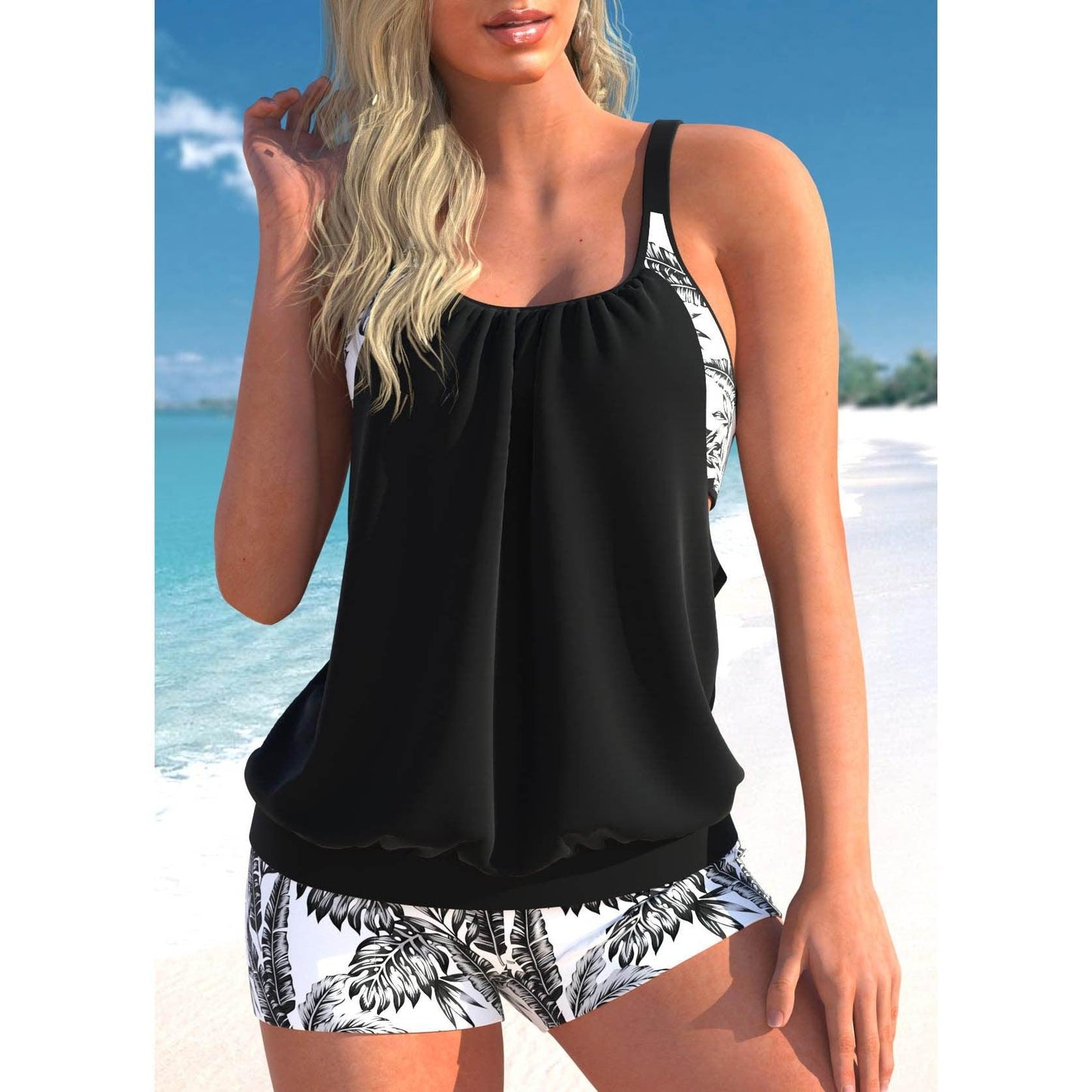 Tankini deux pièces tendance pour femme - Confortable et élégant