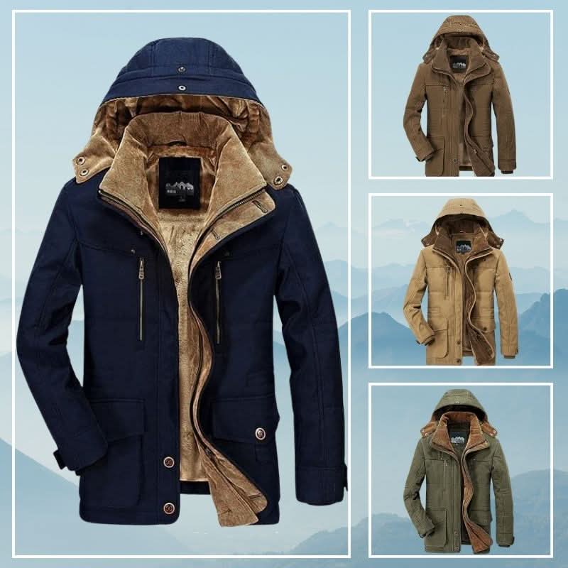 Manteau d'hiver isolé, coupe-vent et confortable pour homme