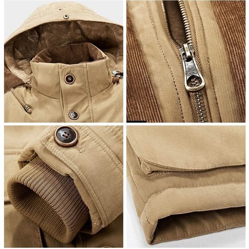 Manteau d'hiver isolé, coupe-vent et confortable pour homme