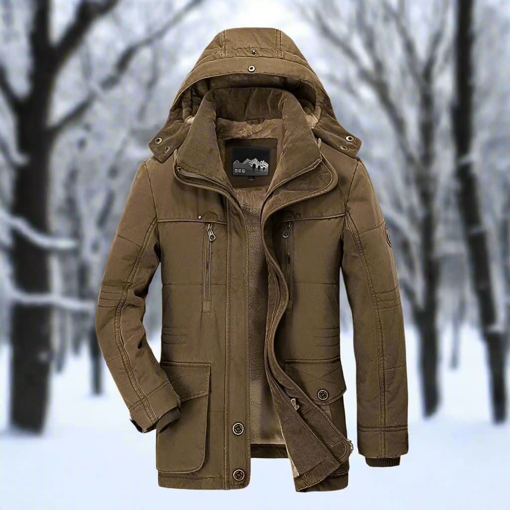 Manteau d'hiver isolé, coupe-vent et confortable pour homme
