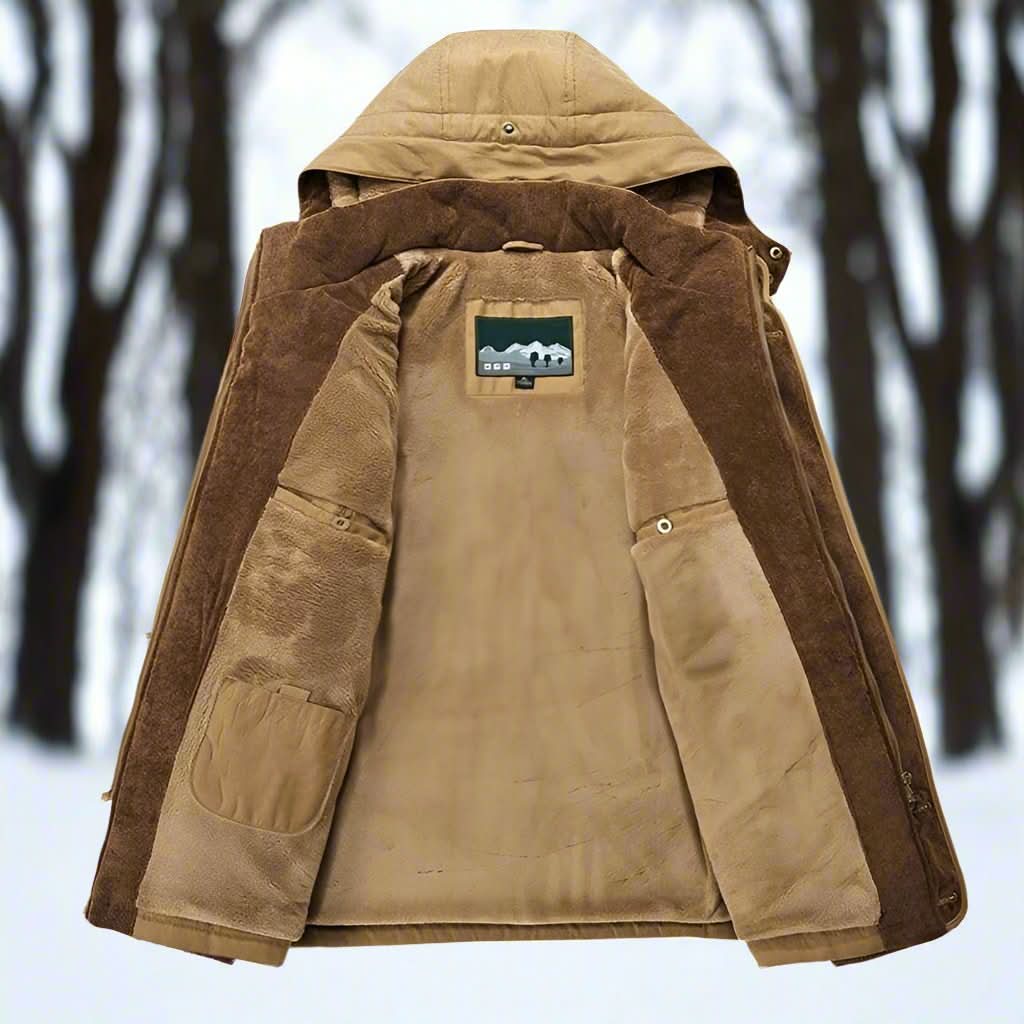 Manteau d'hiver isolé, coupe-vent et confortable pour homme