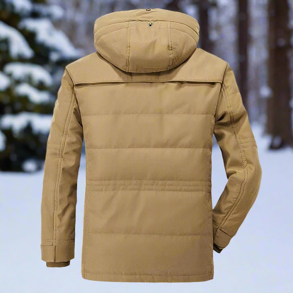 Manteau d'hiver isolé, coupe-vent et confortable pour homme