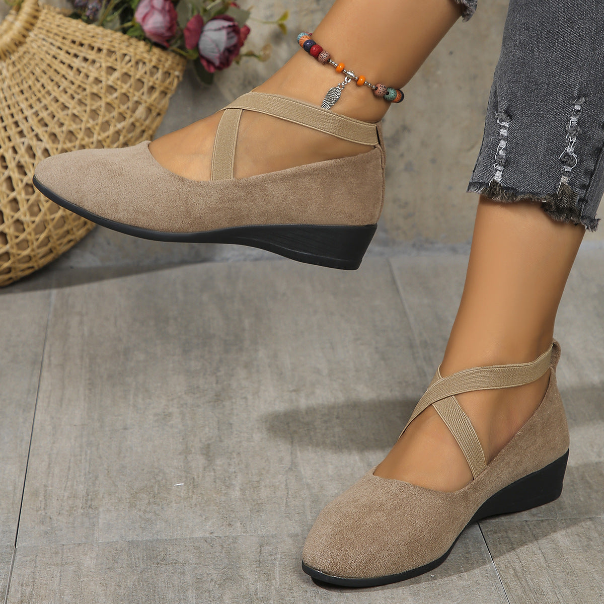 Ballerines femme - Bout pointu - Brides élastiques - Confort chic et tendance
