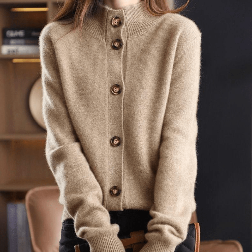 Chemise élégante et basique à col en V pour femme