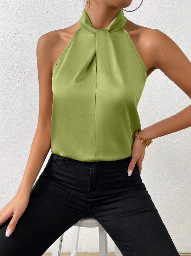 Top à col licou élégant pour femmes - Style sans effort - Parfait pour les événements