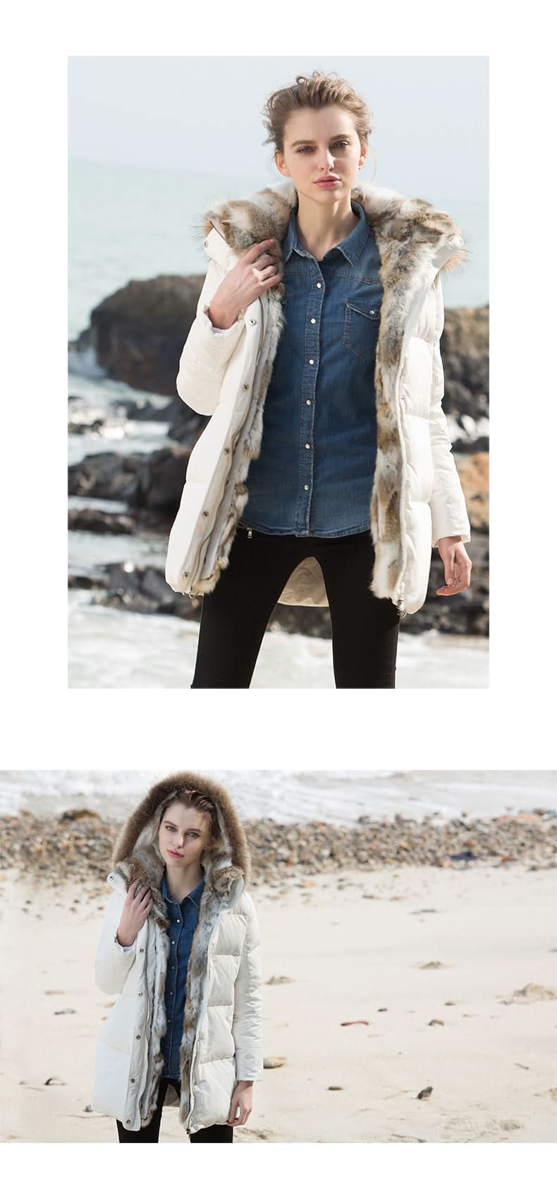 Élégant, Chaud, Confortable Manteau Puffer Damen