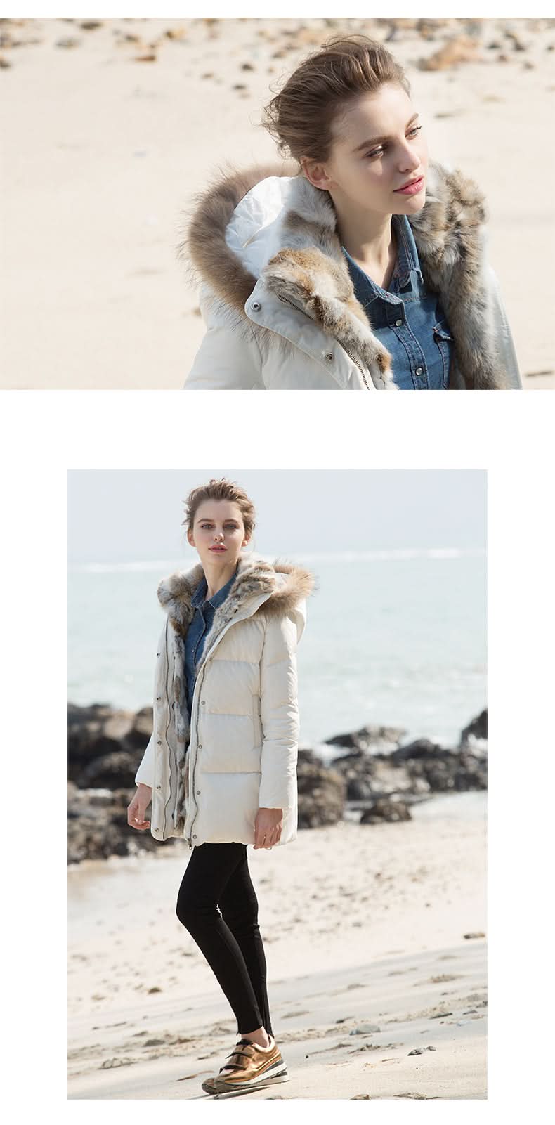 Élégant, Chaud, Confortable Manteau Puffer Damen