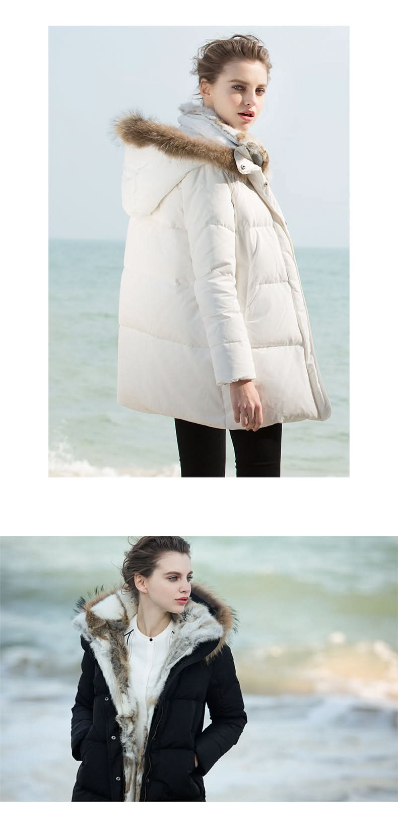 Élégant, Chaud, Confortable Manteau Puffer Damen
