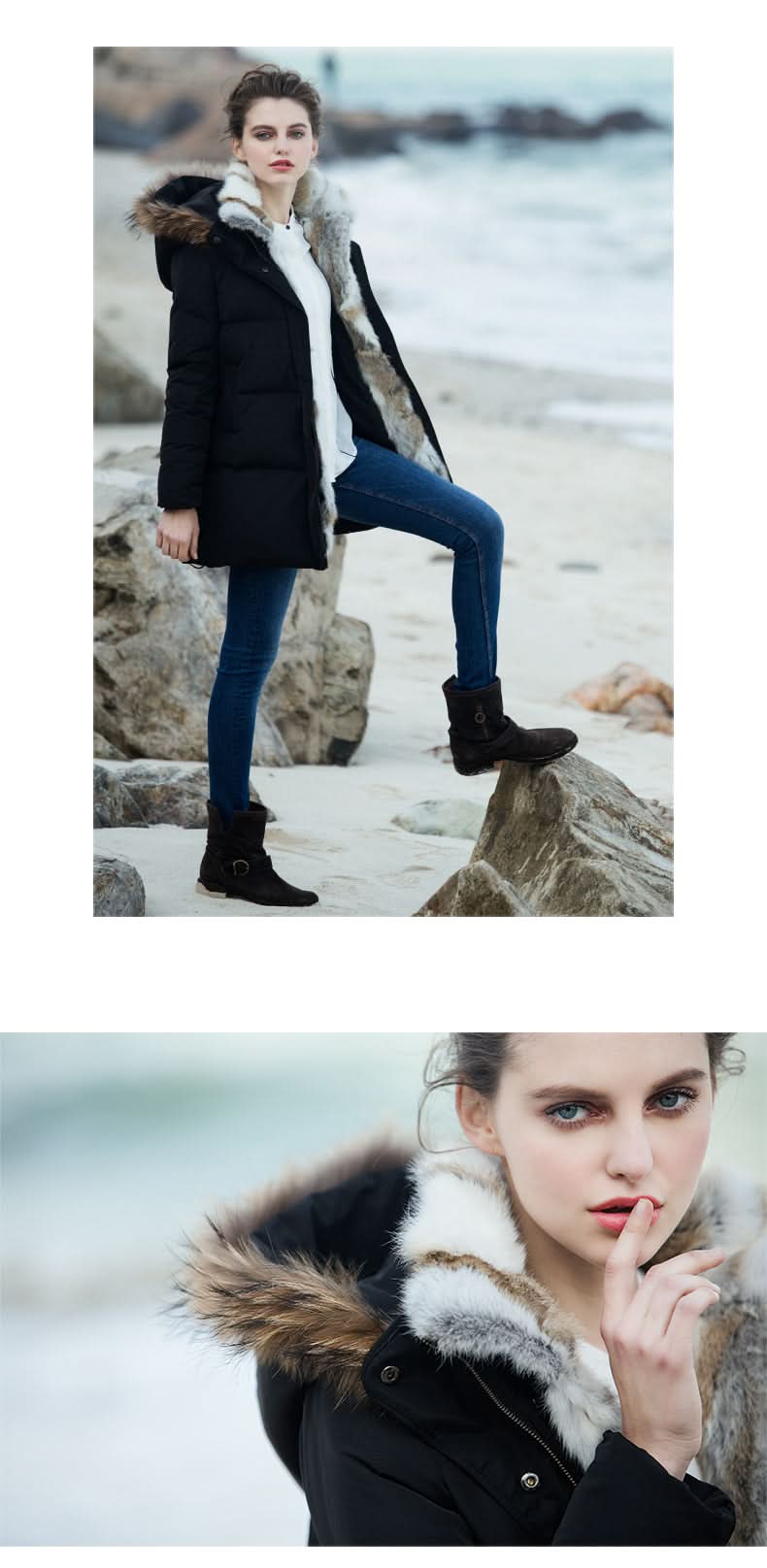 Élégant, Chaud, Confortable Manteau Puffer Damen