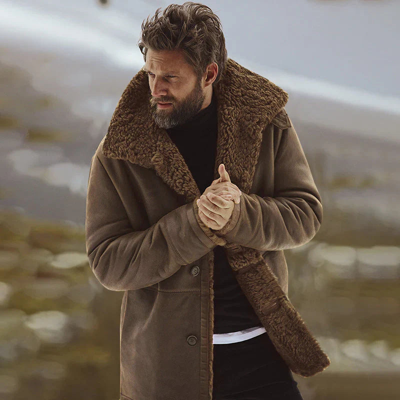Veste parka homme – Doublure effet peau lainée – Coupe décontractée – Longueur mi-cuisse