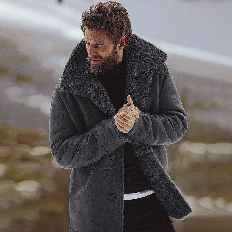 Veste parka homme – Doublure effet peau lainée – Coupe décontractée – Longueur mi-cuisse