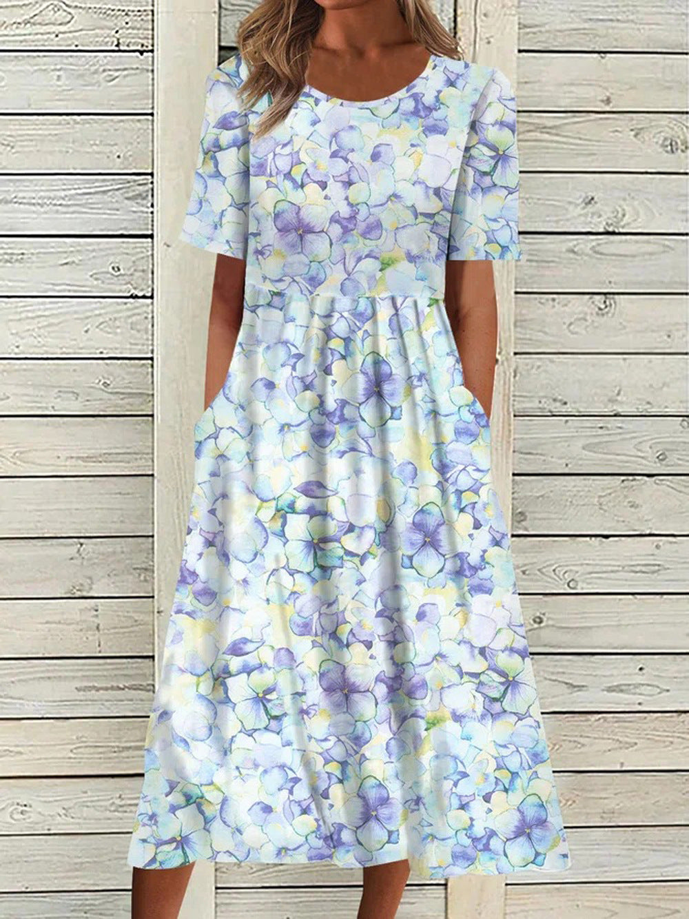 Renta - Robe ample à motif floral