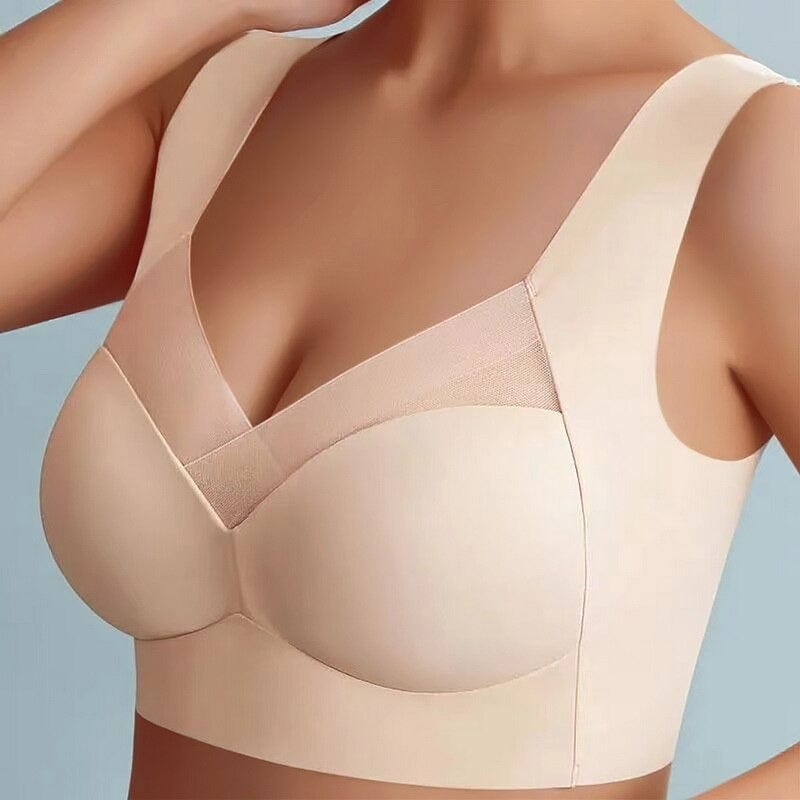 Soutien-gorge push-up femme – Sans couture – Maintien total – Bretelles larges respirantes